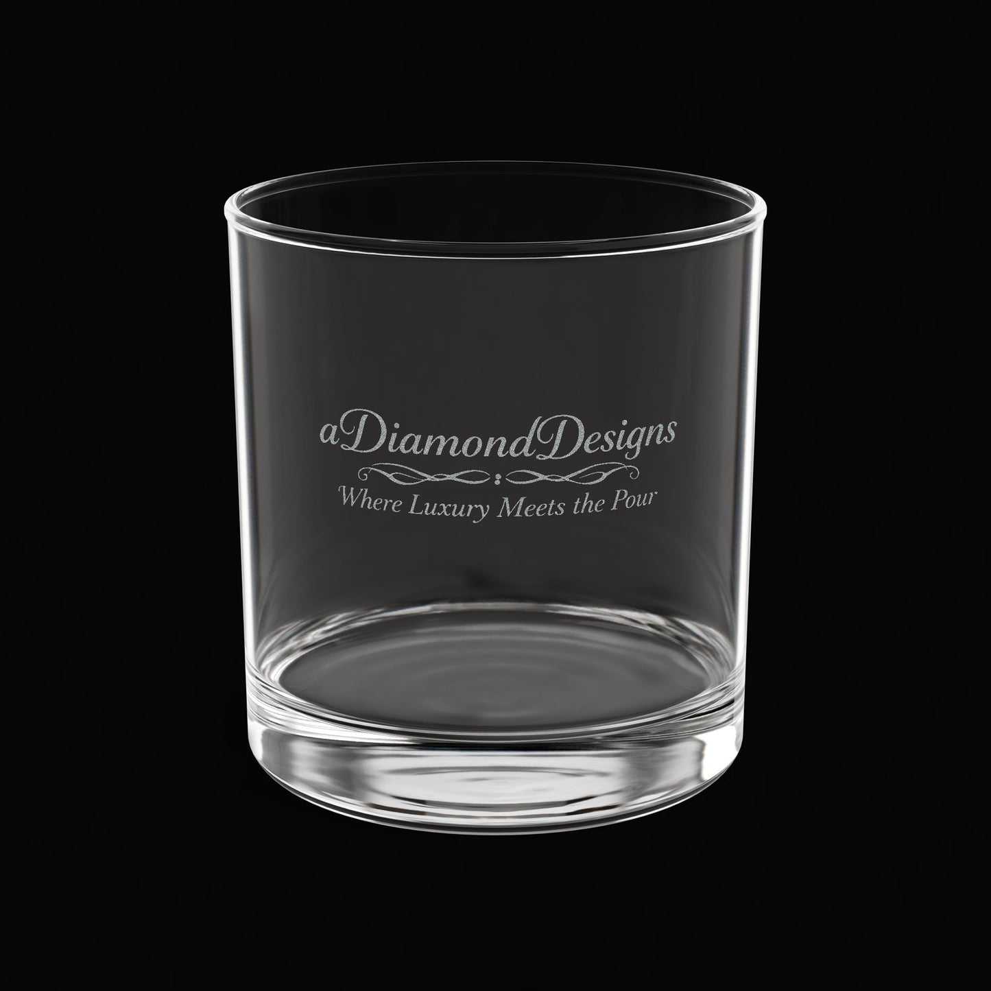 Diamond Edition I Whiskey Glass — 10.5 oz Engraved aDiamondDesigns