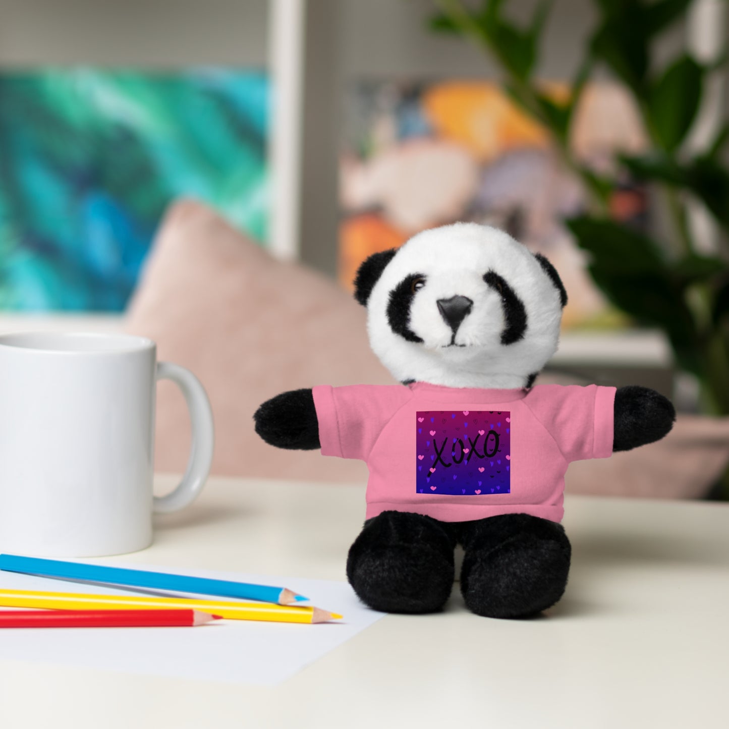 XOXO Stuffed Bear with T-Shirt - Perfect Gift for Valentine's Day & Kids