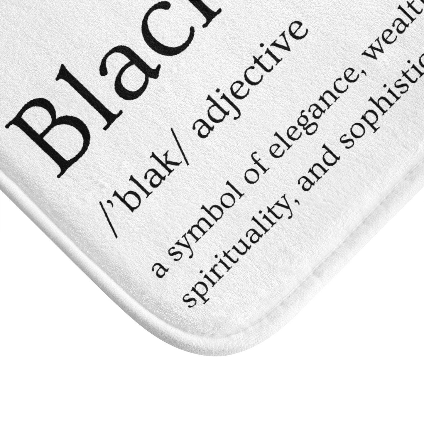 Black Clothing Company Elegant Black Bath Mat - Symbol of Elegance, Wealth, and Spirituality