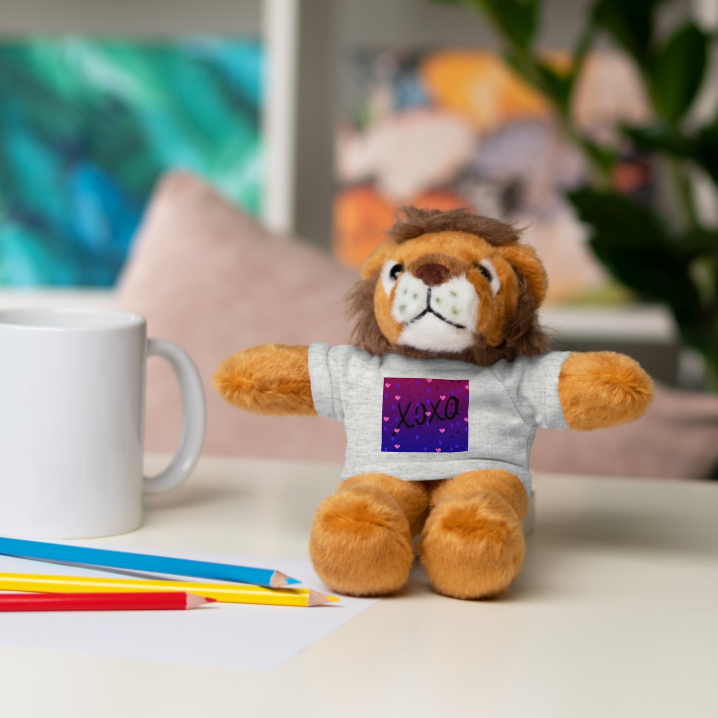 XOXO Stuffed Bear with T-Shirt - Perfect Gift for Valentine's Day & Kids