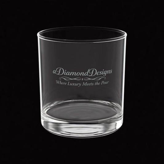 Diamond Edition I Whiskey Glass — 10.5 oz Engraved aDiamondDesigns