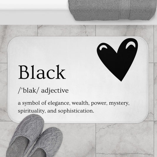 Black Clothing Company Elegant Black Bath Mat - Symbol of Elegance, Wealth, and Spirituality