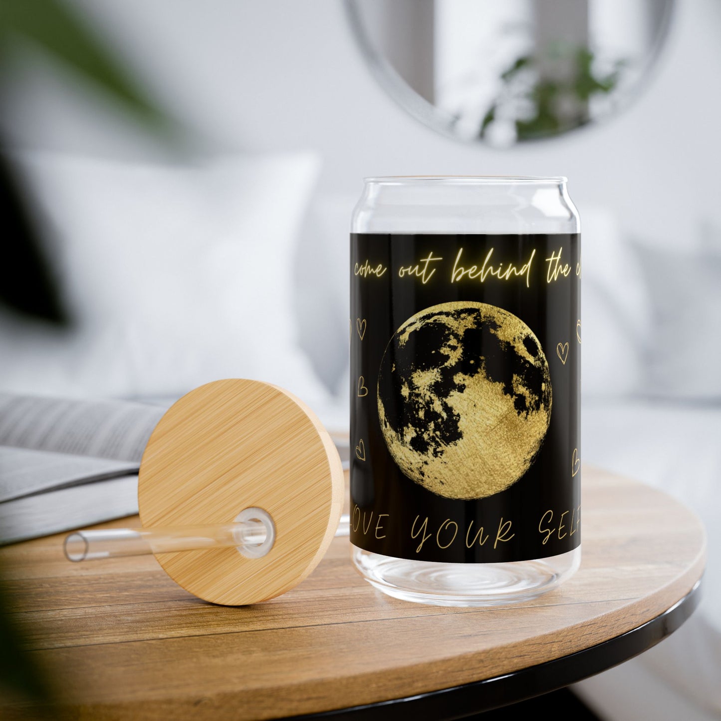 Moon Inspirational Sipper Glass, 16oz