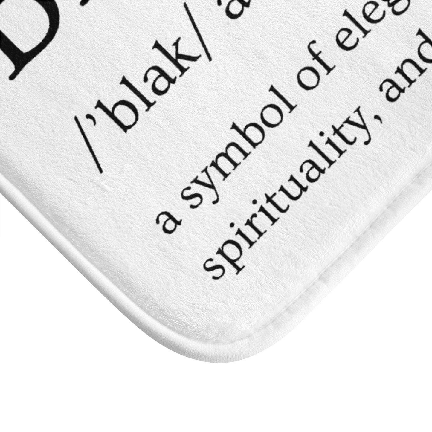 Black Clothing Company Elegant Black Bath Mat - Symbol of Elegance, Wealth, and Spirituality