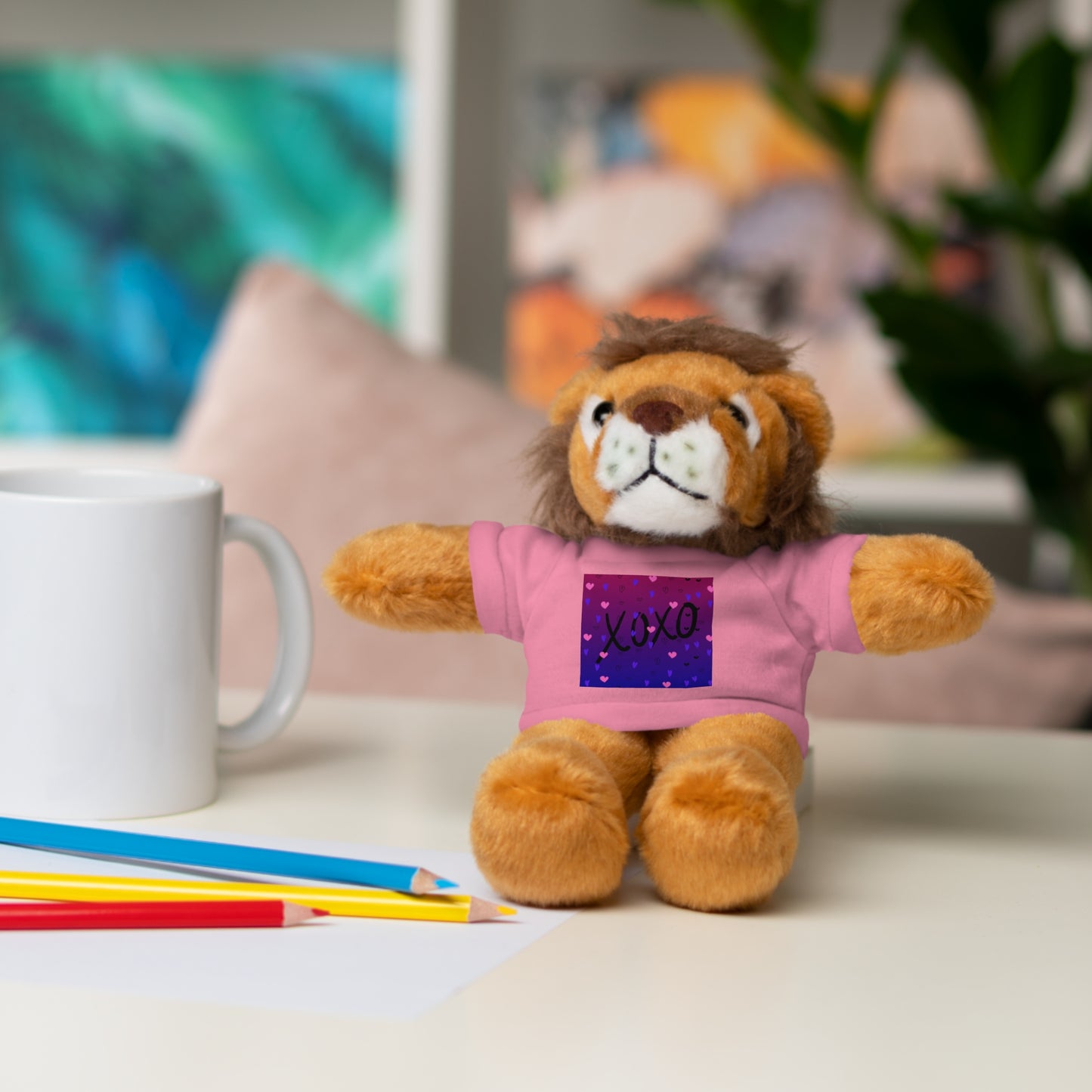 XOXO Stuffed Bear with T-Shirt - Perfect Gift for Valentine's Day & Kids