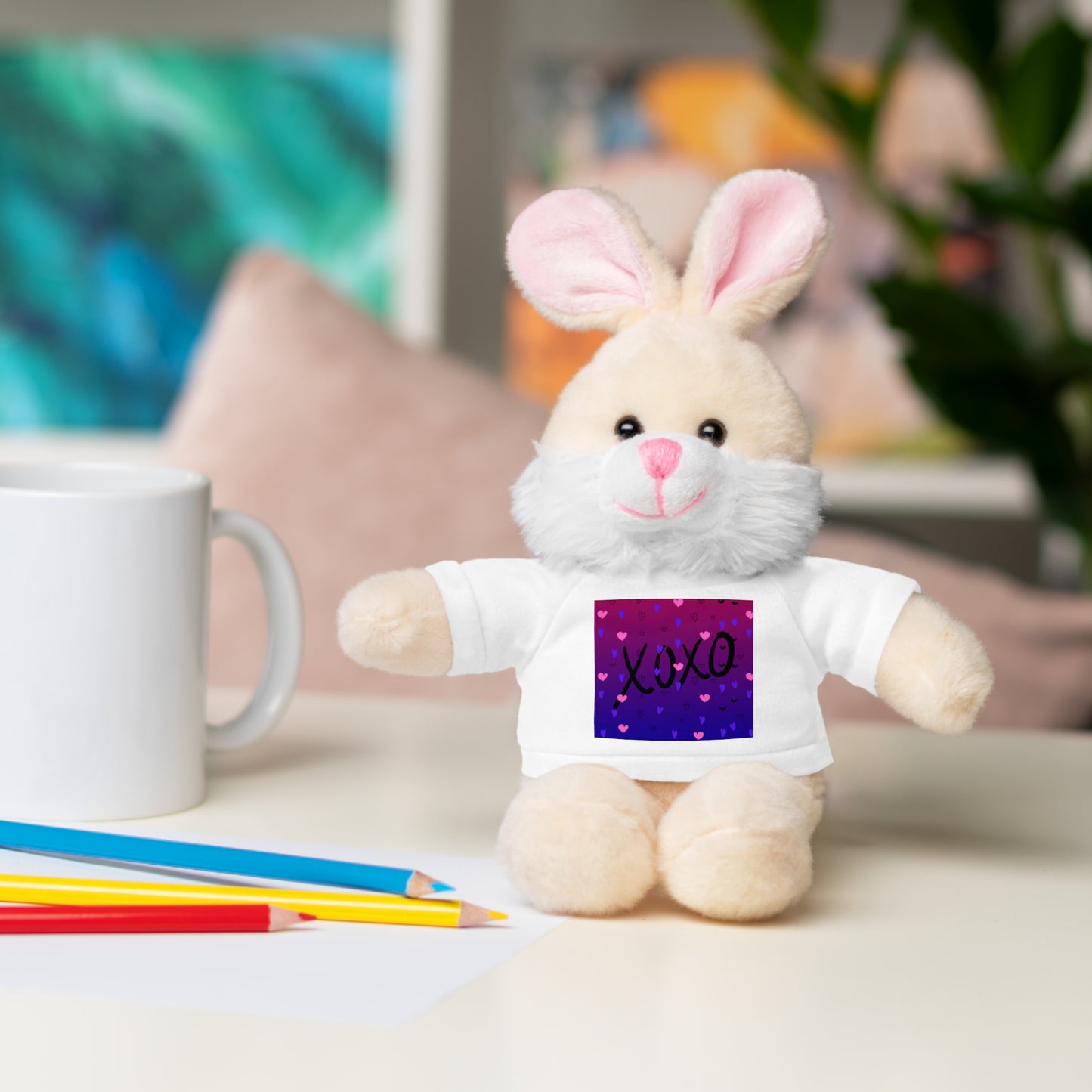 XOXO Stuffed Bear with T-Shirt - Perfect Gift for Valentine's Day & Kids