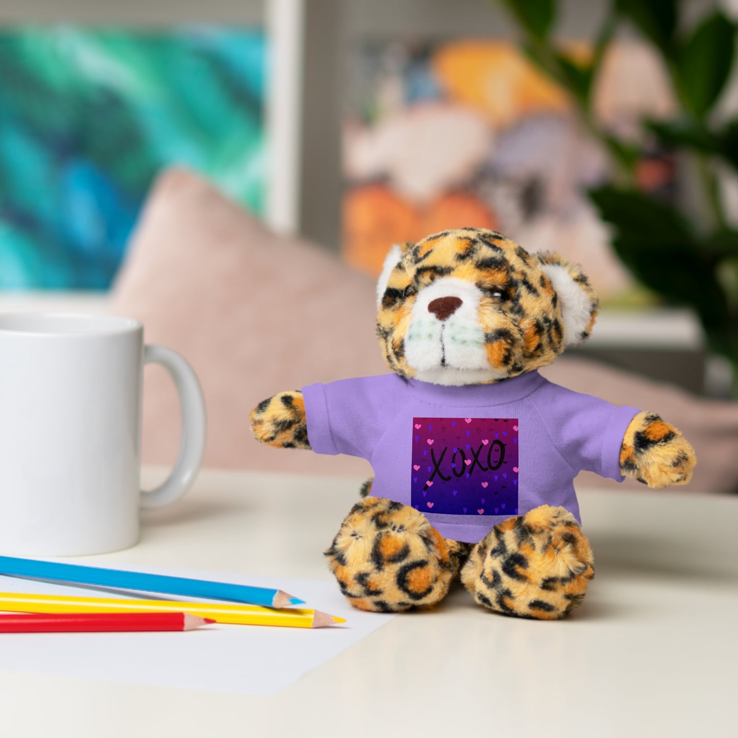 XOXO Stuffed Bear with T-Shirt - Perfect Gift for Valentine's Day & Kids
