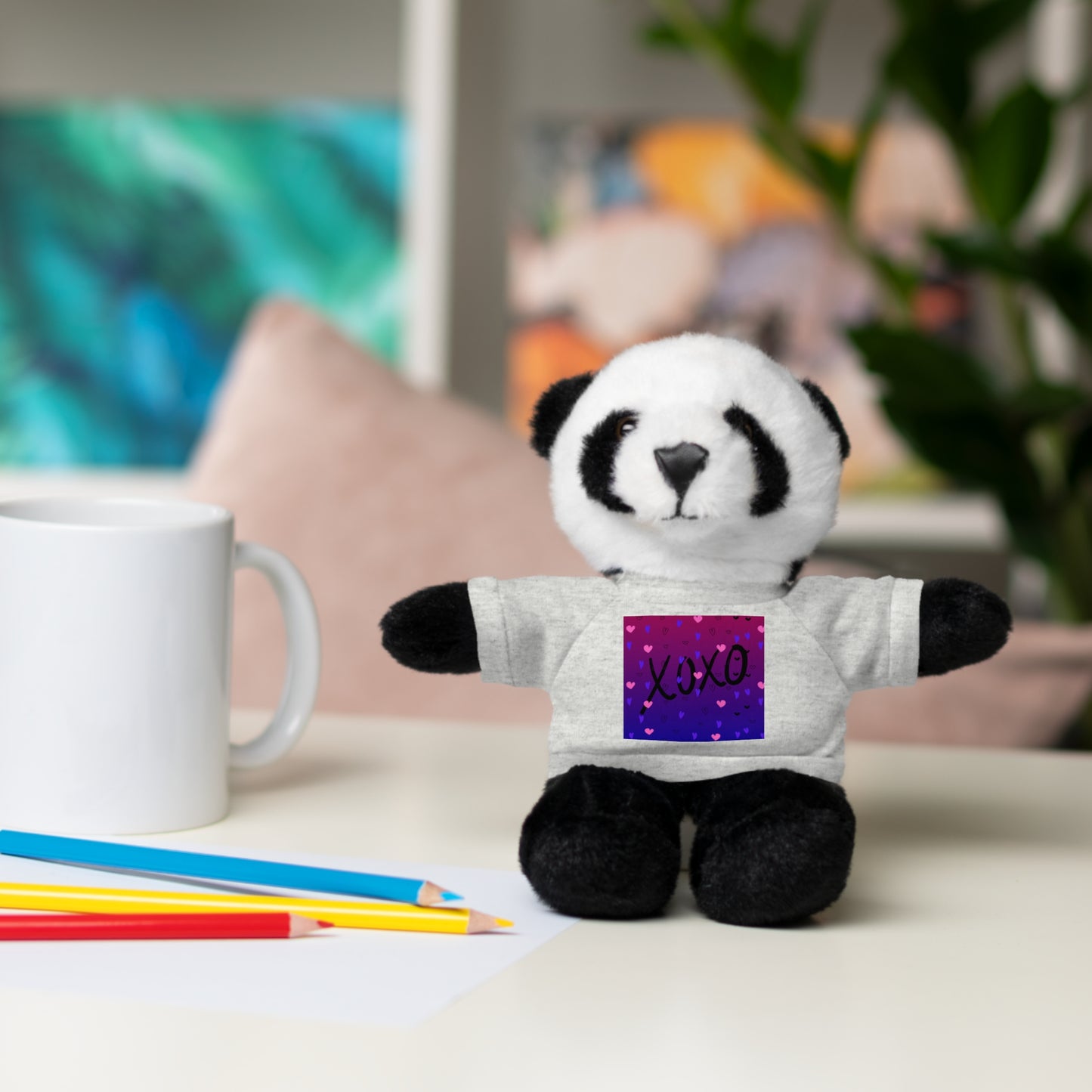 XOXO Stuffed Bear with T-Shirt - Perfect Gift for Valentine's Day & Kids