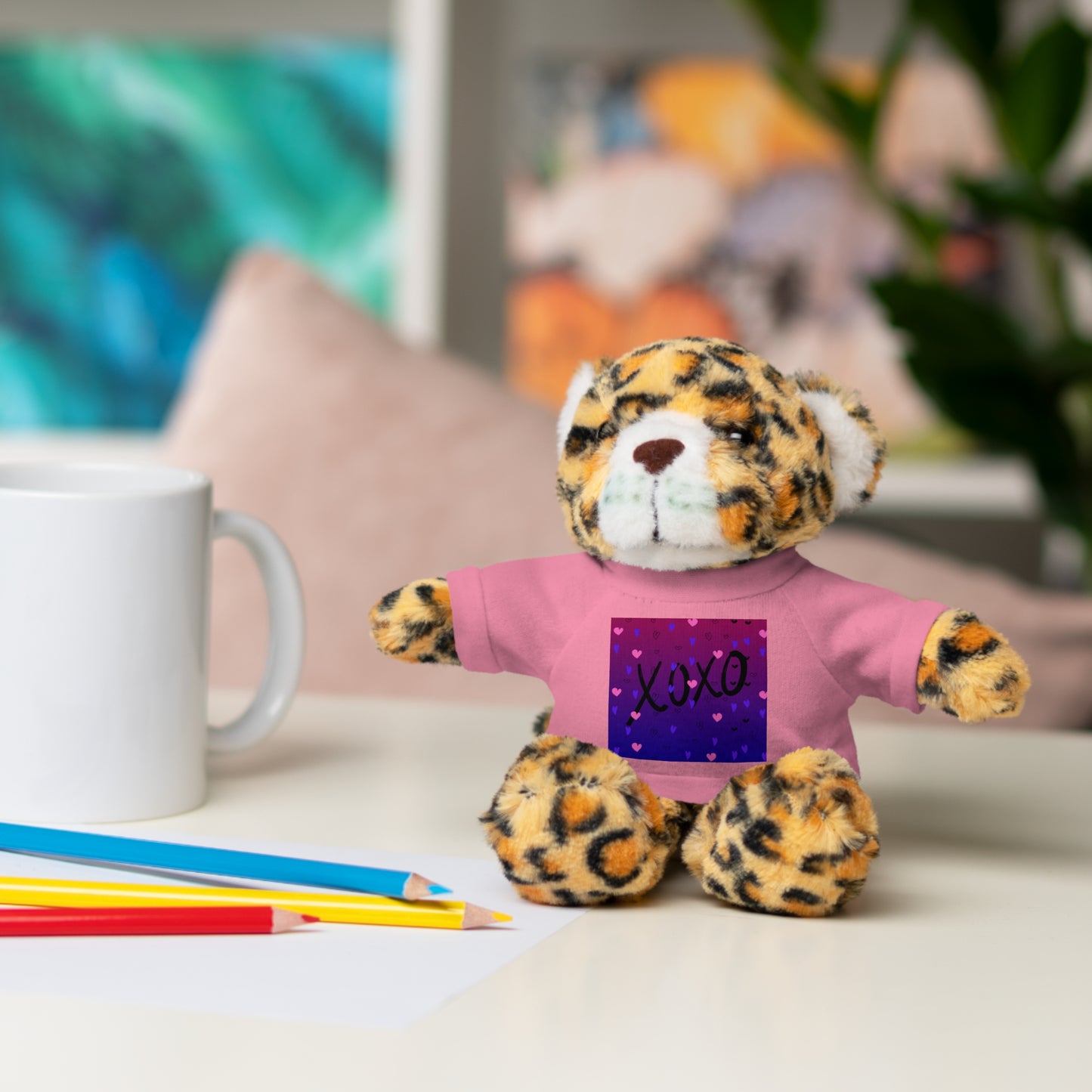 XOXO Stuffed Bear with T-Shirt - Perfect Gift for Valentine's Day & Kids