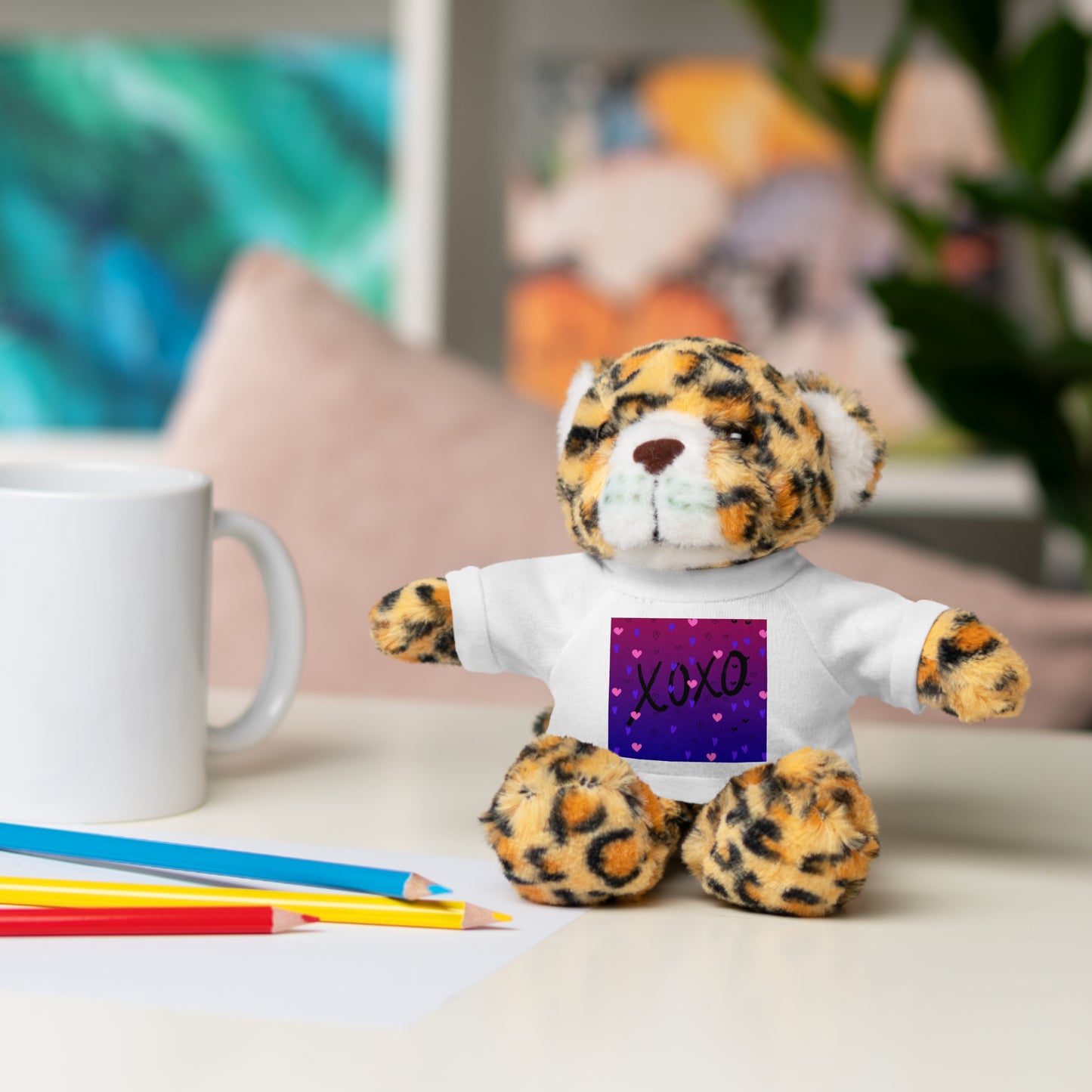 XOXO Stuffed Bear with T-Shirt - Perfect Gift for Valentine's Day & Kids