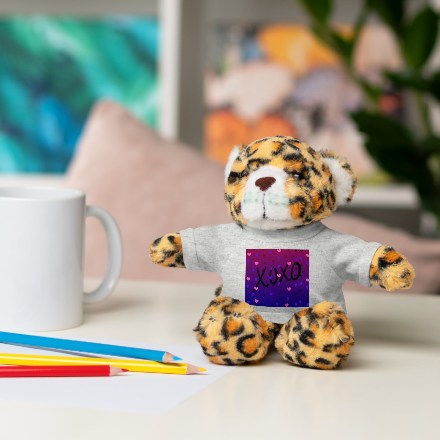 XOXO Stuffed Bear with T-Shirt - Perfect Gift for Valentine's Day & Kids