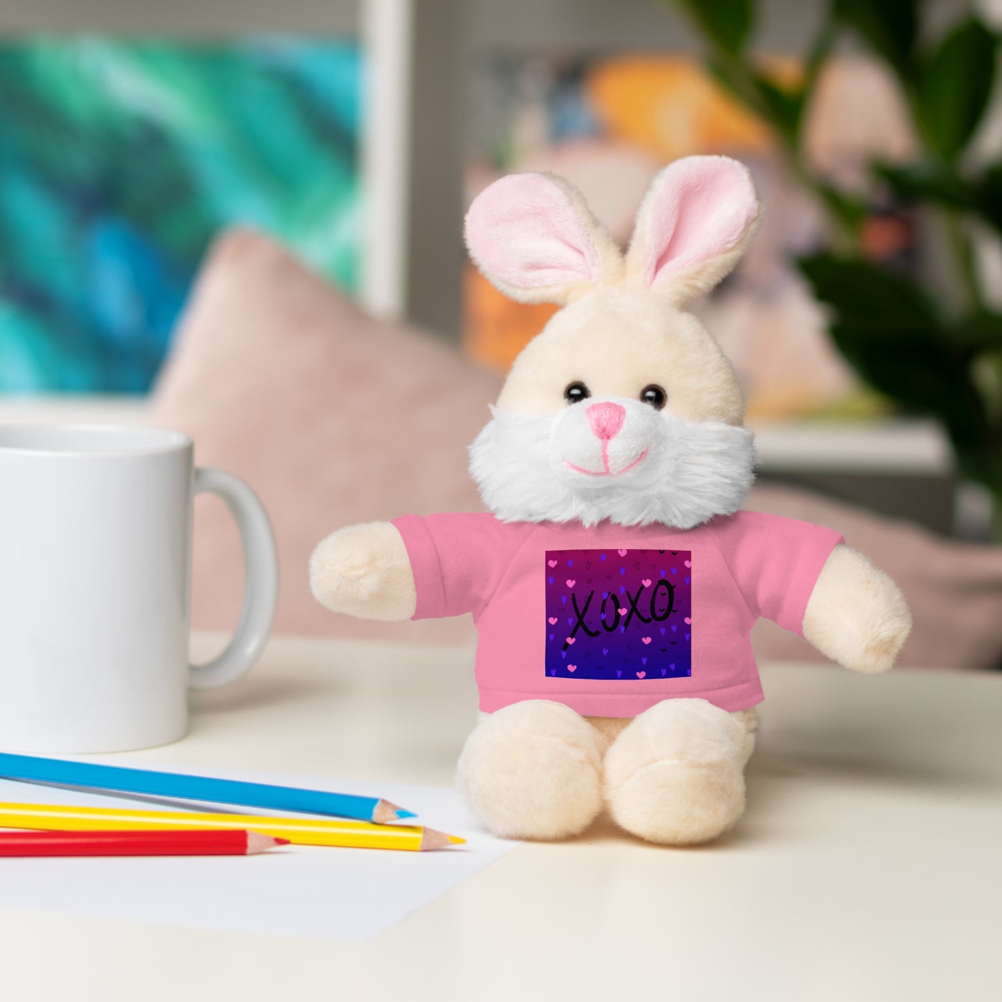 XOXO Stuffed Bear with T-Shirt - Perfect Gift for Valentine's Day & Kids