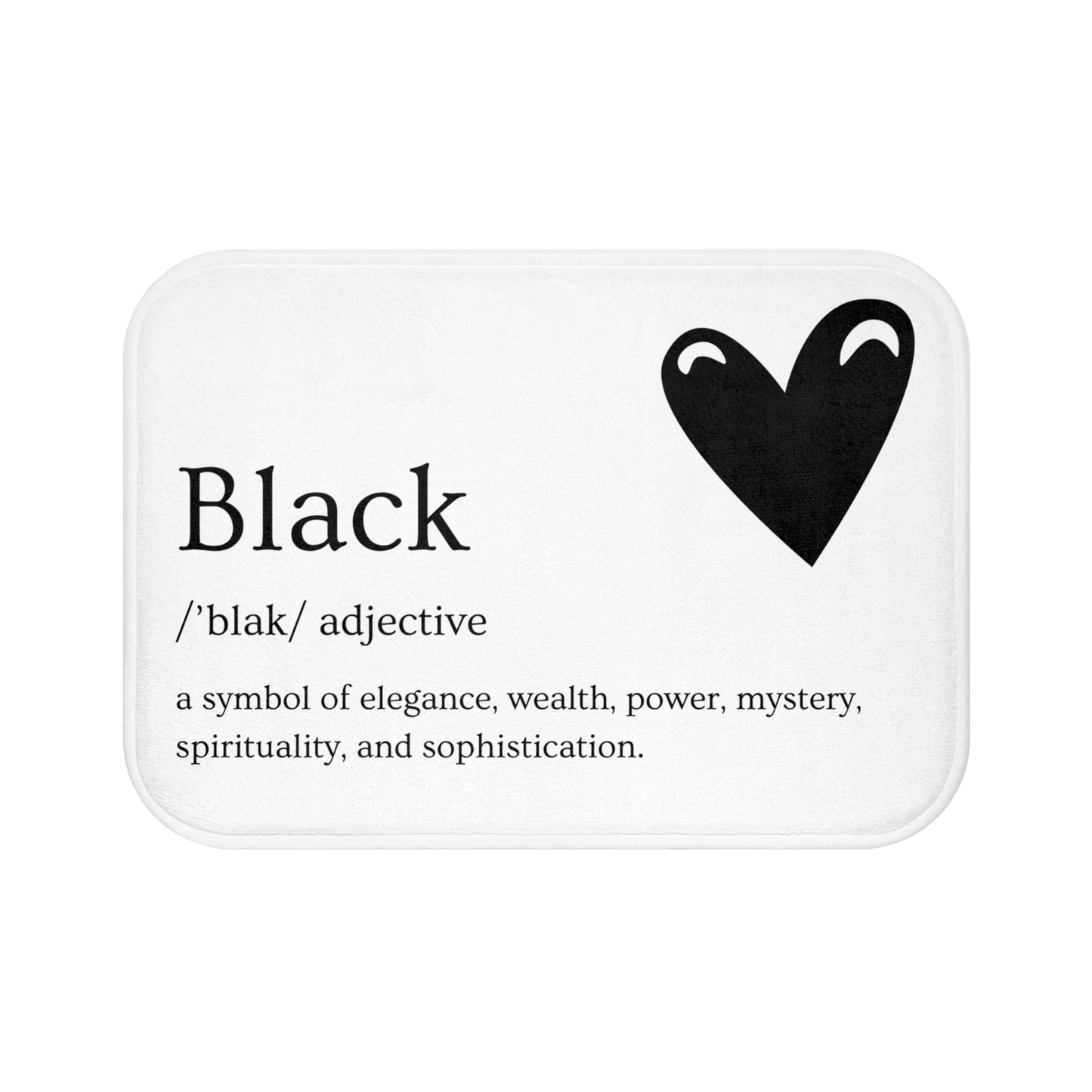 Black Clothing Company Elegant Black Bath Mat - Symbol of Elegance, Wealth, and Spirituality