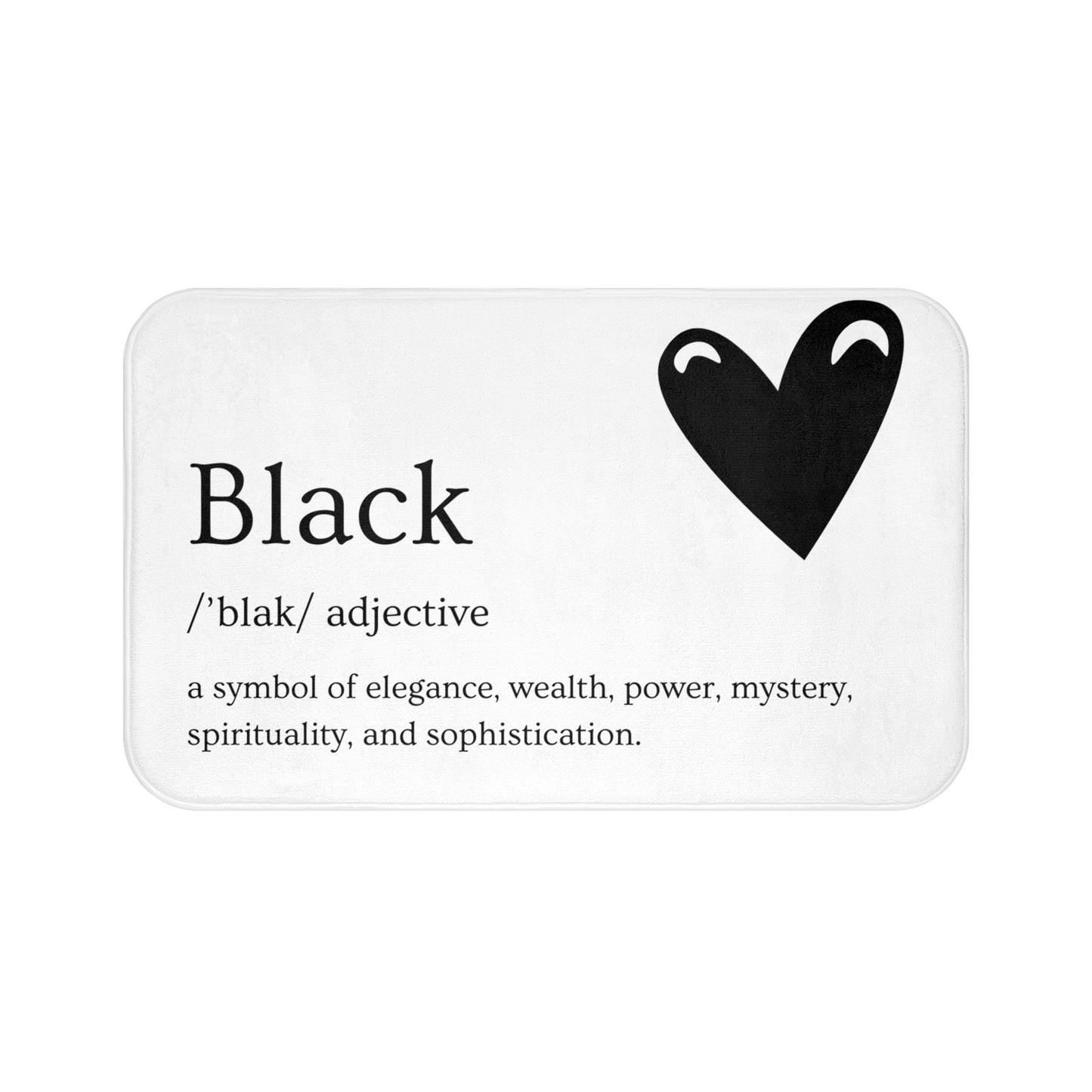Black Clothing Company Elegant Black Bath Mat - Symbol of Elegance, Wealth, and Spirituality