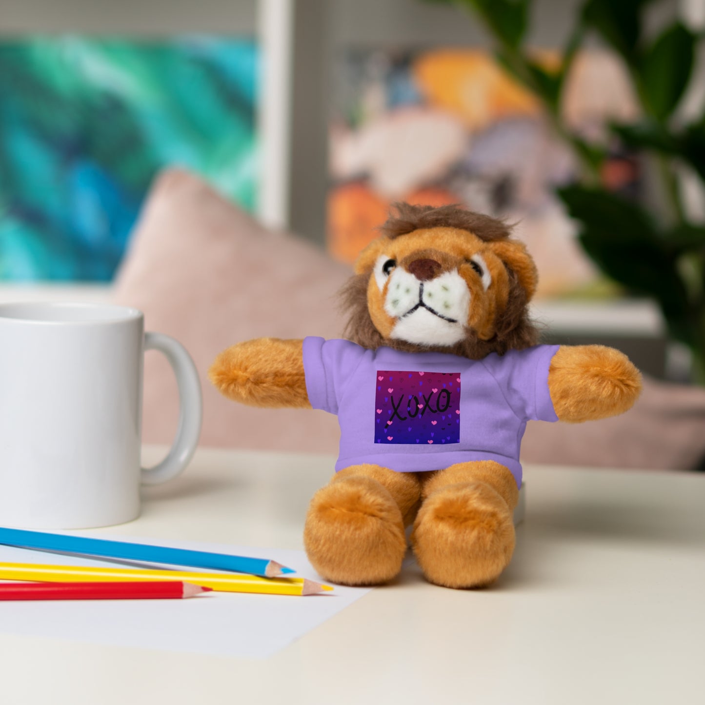 XOXO Stuffed Bear with T-Shirt - Perfect Gift for Valentine's Day & Kids