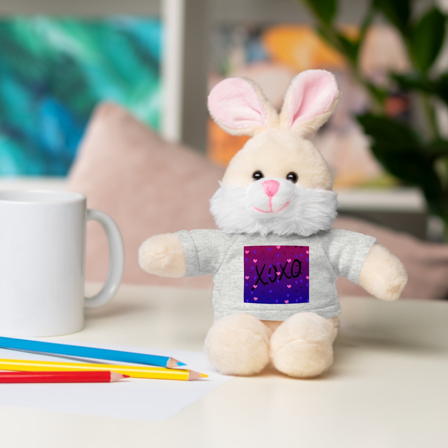 XOXO Stuffed Bear with T-Shirt - Perfect Gift for Valentine's Day & Kids