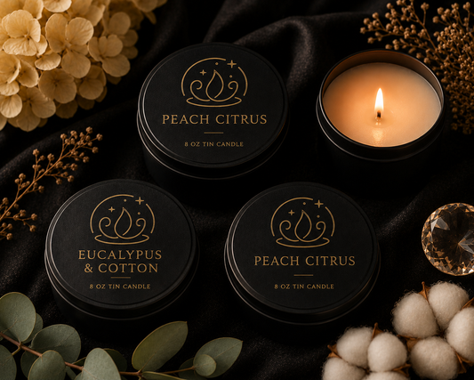 Black Candle Company- Soy Candle Tin 8 Oz Sample Preorder***